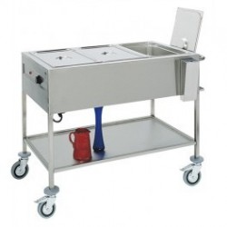 Max-Pro Bain Marie wagen 3x GN1/1 | 1500Watt