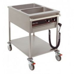 Max-Pro Bain Marie wagen 2x GN 1/1 | 2100Watt