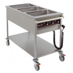 Max-Pro Bain Marie wagen 3x GN 1/1 | 3000Watt